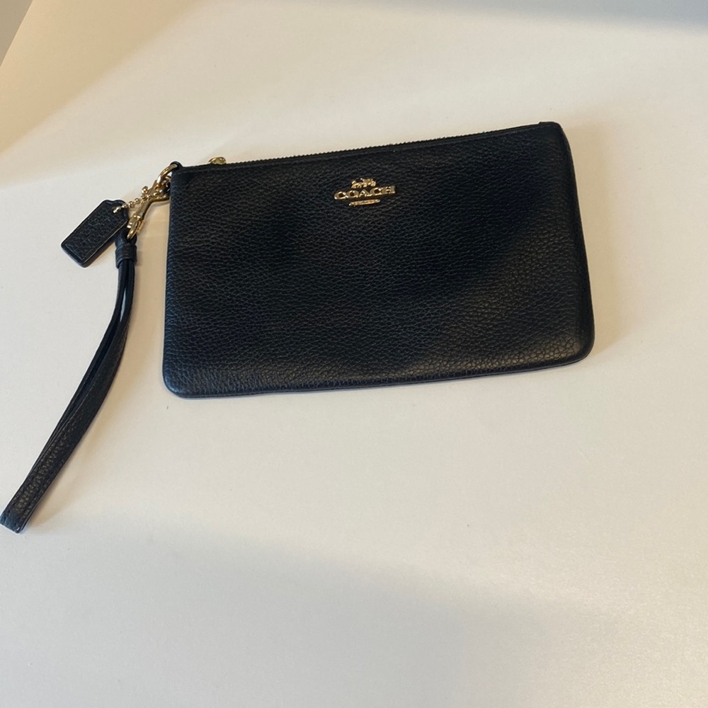 COACH Polished Pebble Small Wristlet